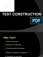 Why Test Construction