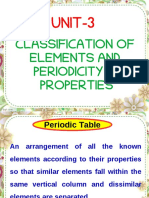 Classification of Elements Unit 3