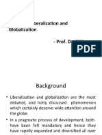 Nature of Liberalization and Globalization - Prof. Dr. SKK