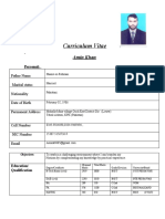 Curriculum Vitae: Amin Khan