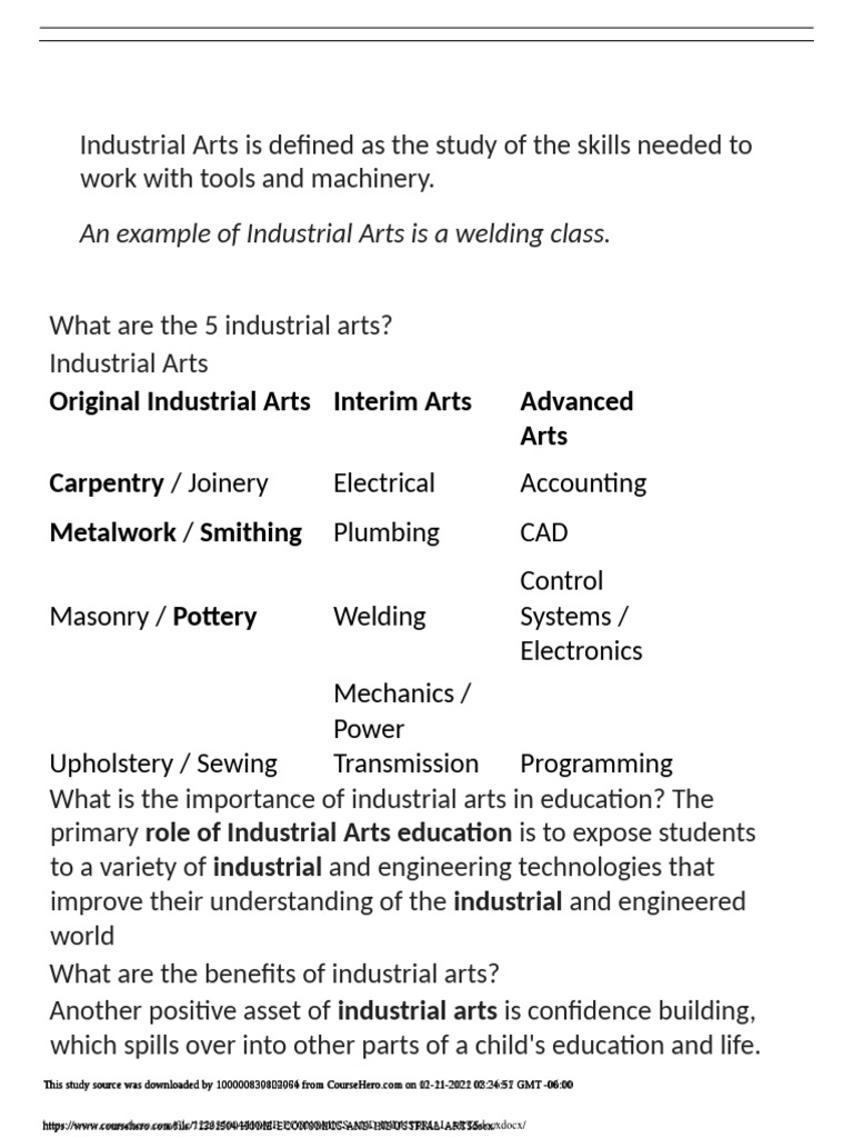 an-example-of-industrial-arts-is-a-welding-class-pdf