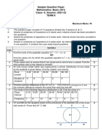 Sample Question Paper Mathematics-Basic (241) Class - X, Session: 2021-22 Term Ii