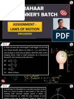 Prahaar The Ranker'S Batch: Assignment - Laws of Motion