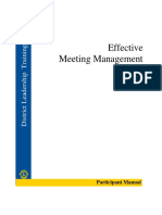 Effective Meeting Management