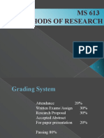 MS 613 Methods of Research