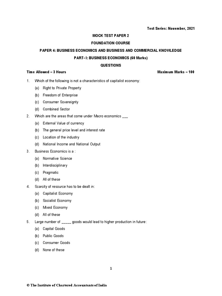 Eco Mok Q Pdf Monopoly Perfect Competition