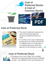 Cost of Preferred Stock and Common Stock