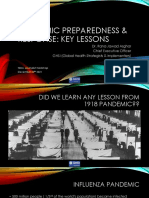 Pandemic Preparedness & Response: Key Lessons