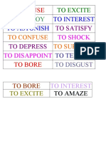 Adjectives Ending in - Ing or - Ed - Words