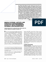 Muscle Fatigue, Lactate, and Pyruvate in Mltochondrlal Myopathy With Progressive External Ophthalmoplegia