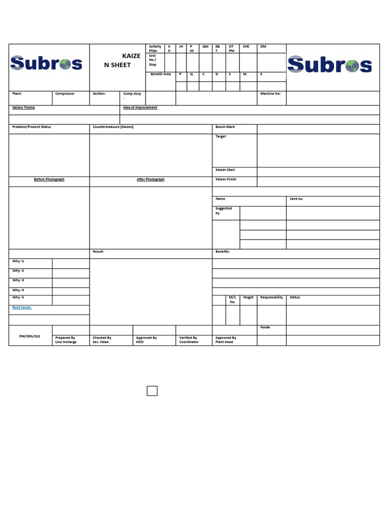 Kaizen Sheet | PDF | Business Process | Systems Thinking