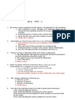 Ethics MCQ TEST - 2