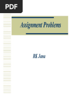 Assignment Problems: RK Jana