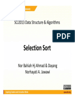 Selection Sort: SCJ2013 Data Structure & Algorithms