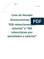 Guía de Llenado Declaraciones de "ISR Retenciones Por Salarios" e "ISR Retenciones Por Asimilados A Salarios"