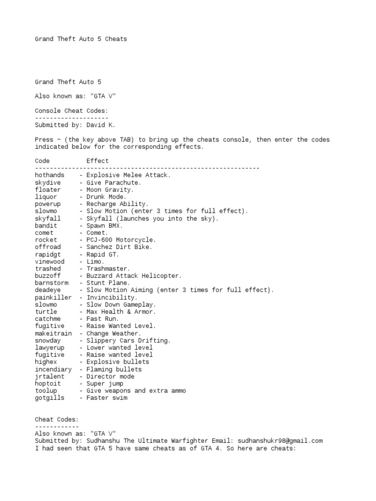 Gta 5 Cheats Super Soco All GTA 5 Cheat Codes And Secrets For PC And