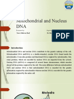 Mitochondrial and Nucleus DNA: University of Zaxo Faculty of Science Department of Biology