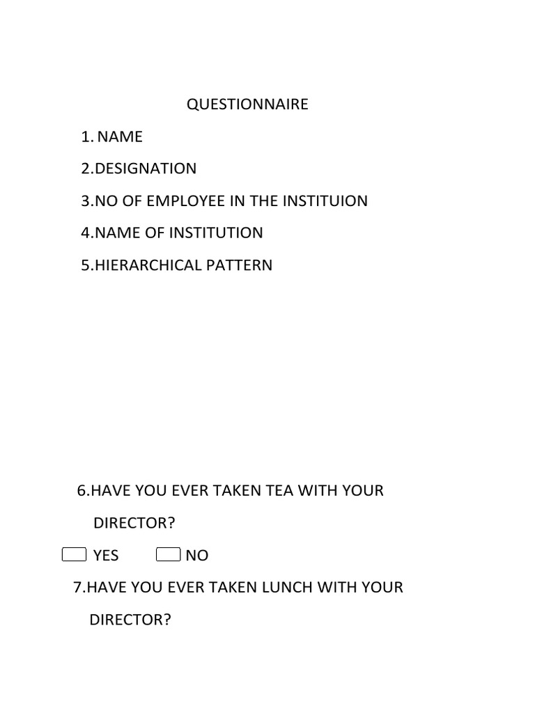 Employee Communication Questionnaire | PDF