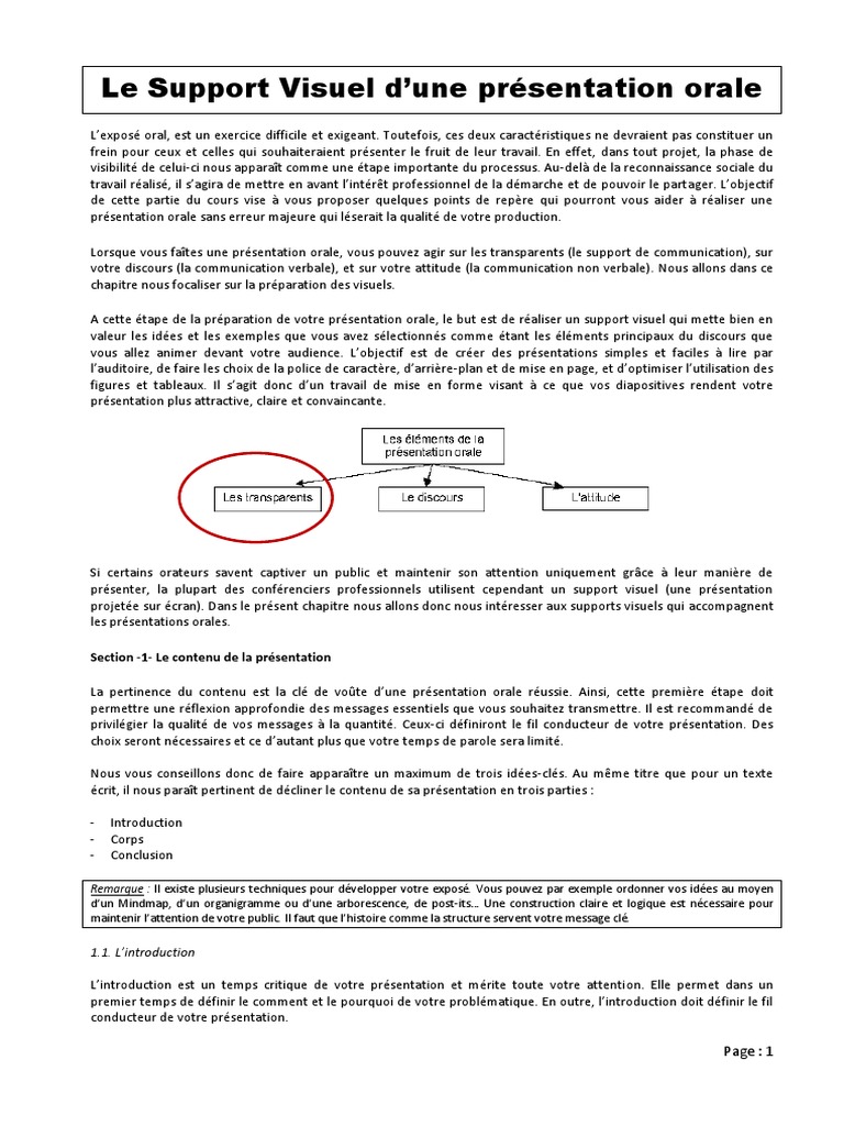 Optimiser le Support Visuel en Présentation | PDF | Microsoft ...