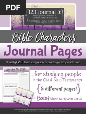 Bible Characters Journal Pages 123journalitpub