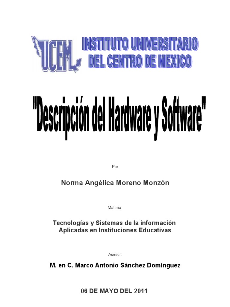 Descripción de Hardware y Software | PDF | Hardware de la computadora ...