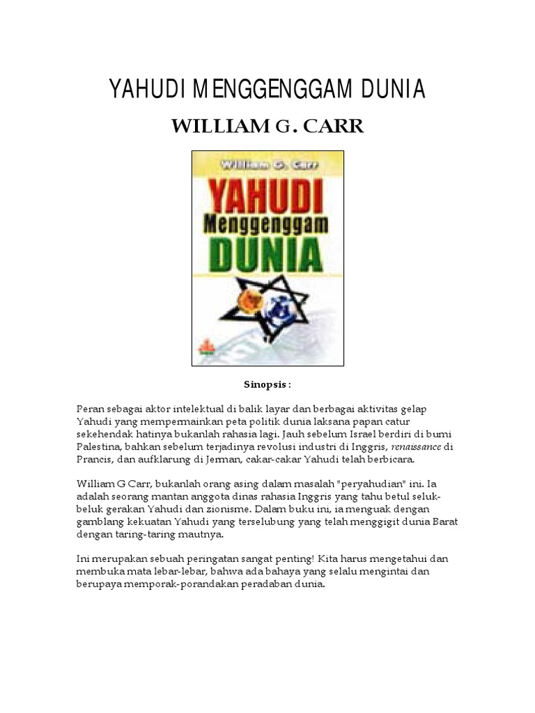 Yahudi Menggenggam Dunia by William G. Carr PDF