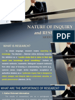 Practical Research - Nature of Inquiry and Research