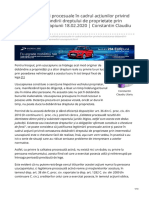 Problema Calității Procesuale În Cadrul Acțiunilor Privind Constatarea Dobândirii Dreptului de Proprietate