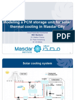 Modeling A PCM Storage Unit For Solar Thermal Cooling in Masdar City