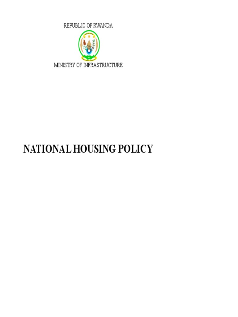 National Housing Policy: Republic of Rwanda | PDF | Infrastructure