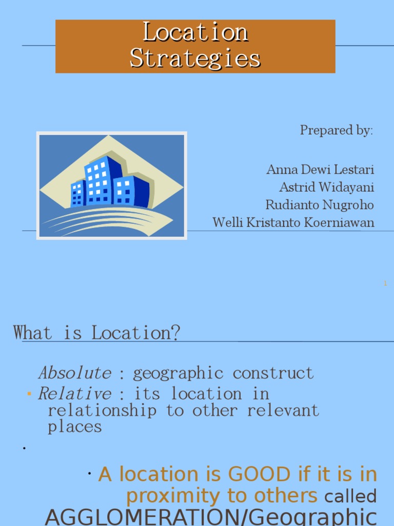 Location Strategies | PDF | Long Run And Short Run | Labour Economics