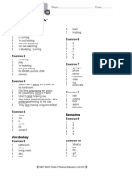 Language Test 1A : Tests Answer Key