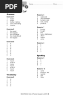 Language Test 3A : Tests Answer Key