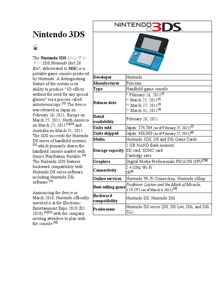 Nintendo 3DS | PDF | Computing | Nintendo
