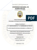 La Neurolinguistica y La Comprension Lectora en Los Estudinates de EBA