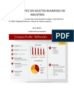 Data Analytics On Selected Businesses or Industries