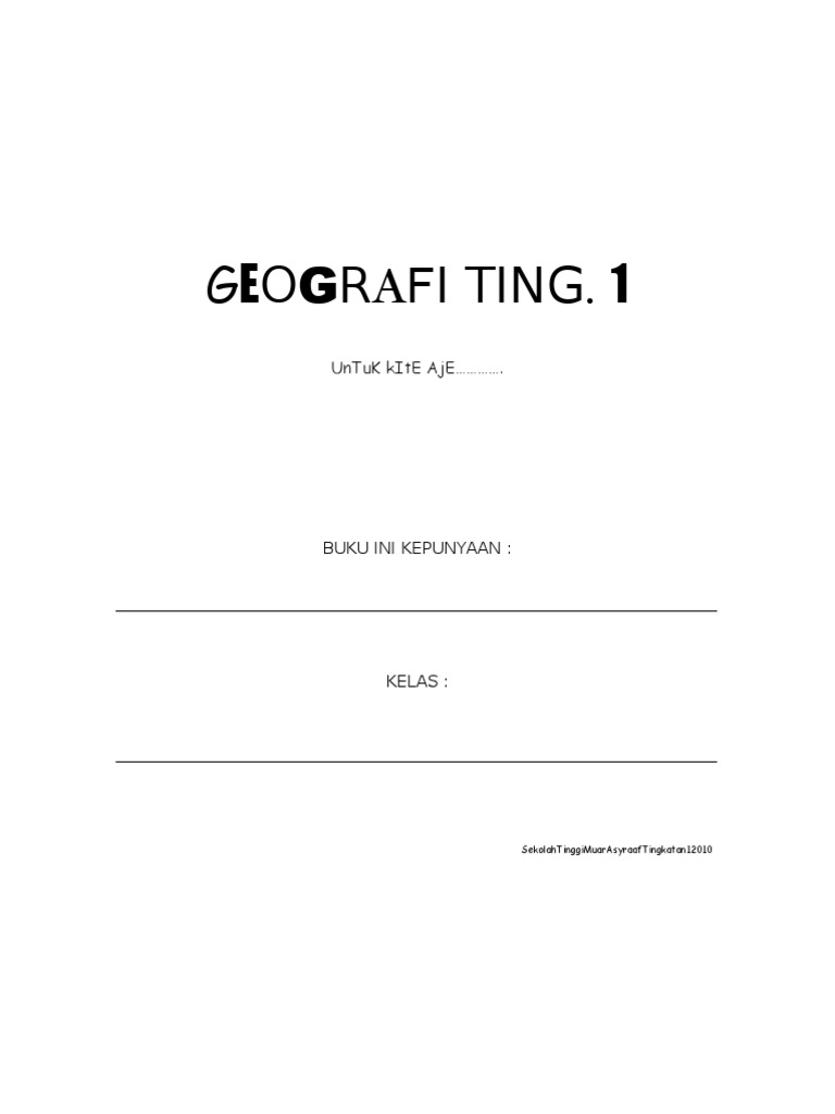 Nota Geografi Ting. 1