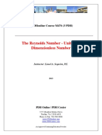 The Reynolds Number - Units in A Dimensionless Number: Pdhonline Course M476 (3 PDH)