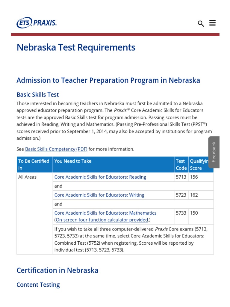 Nebraska Test Requirements PDF Test (Assessment) University And