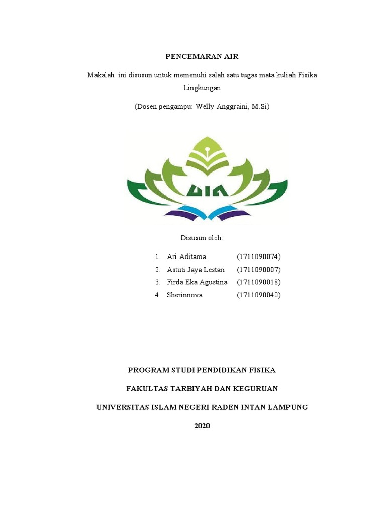 Dampak dan Solusi Pencemaran Air | PDF | Kesehatan Holistik | Sains ...