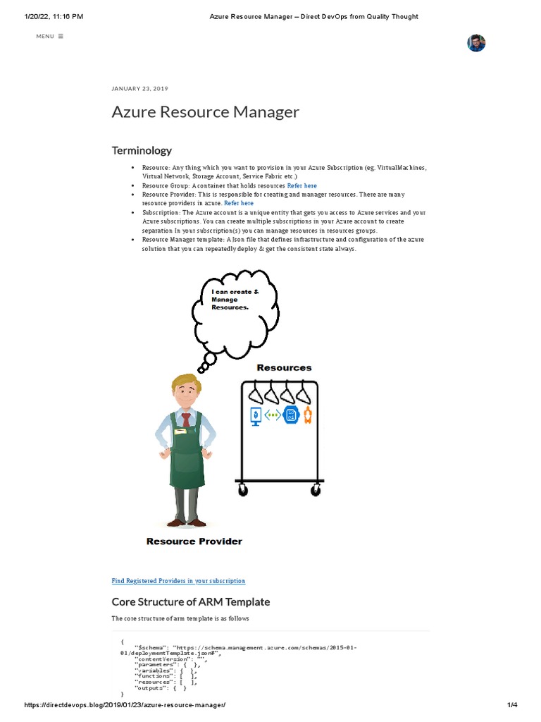 Azure Resource Manager - Direct DevOps From Quality Thought | PDF ...