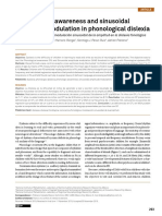 Phonological awareness and SAM in phonological dyslexia