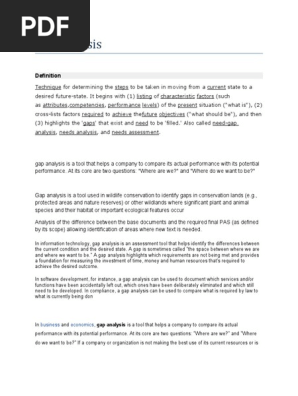 Gap Analysis
