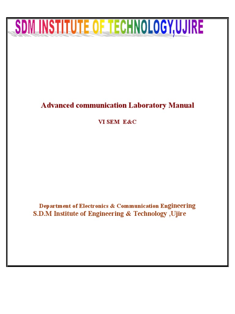 Advanced Communication Lab Manual | PDF | Modulation | Antenna (Radio)