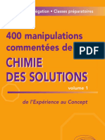 400 Manipulations Commentées De: Chimie Des Solutions