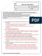 Avaliação de Pesquisa (Ética Nas Organizações) .Docx - LUCAS SARAIVA ARRUDA