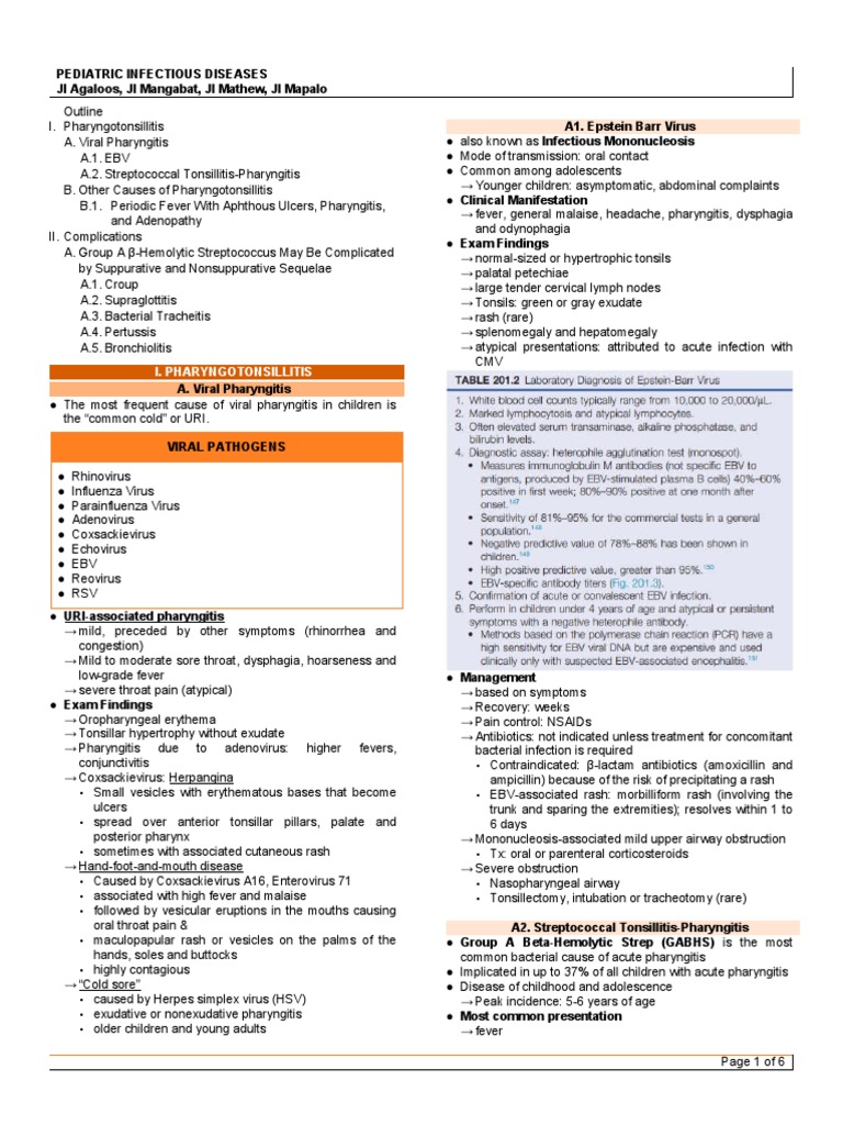 Pediatric Infectious Diseases | PDF | Pneumonia | Infection