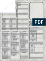 The Witcher - Fillable Character Sheet