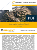 Monument Mining Investor Presentation Nov 2010