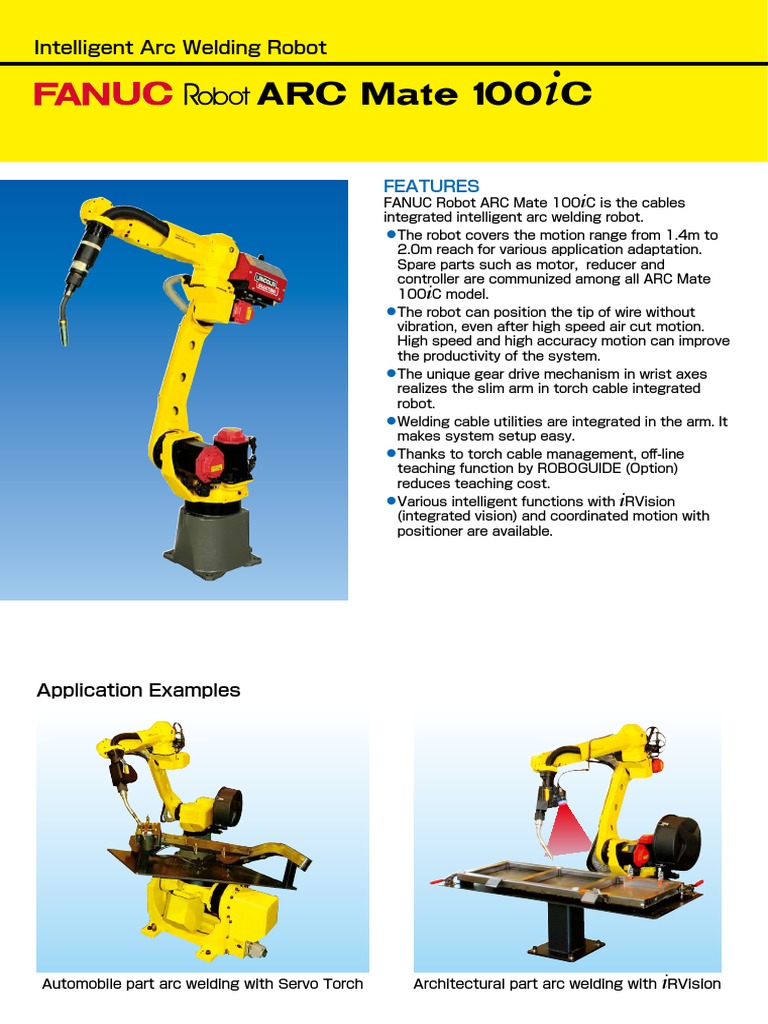 ARC Mate 100+C: Intelligent Arc Welding Robot | PDF | Rotation | Mechanics